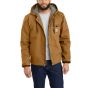 Carhartt 103826 Relaxed Fit Washed Duck Sherpa-Lined Utility Jacket | Lichtbruin | model vooraanzicht