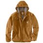 Carhartt 103826 Relaxed Fit Washed Duck Sherpa-Lined Utility Jacket | Lichtbruin | vooraanzicht