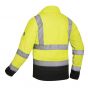 Ardon H5910 Signal Hi-Viz Fleece Jack | Geel/Zwart | achteraanzicht