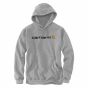 Carhartt 100074 Loose Fit Midweight Logo Graphic Sweatshirt | Heather Grey | vooraanzicht