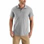 Carhartt Force™ Relaxed Fit Midweight Short-Sleeve Pocket Polo | Heather Grey | SKU 103569 | model vooraanzicht