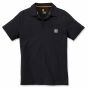 Carhartt Force™ Relaxed Fit Midweight Short-Sleeve Pocket Polo | Zwart | SKU 103569 | vooraanzicht