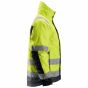 Snickers 1130 High-Vis 37.5® Isolerend Jack | Fluorescerend geel/grijs | zijaanzicht rechts