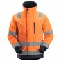 Snickers 1130 High-Vis 37.5® Isolerend Jack | Fluorescerend oranje/navy | vooraanzicht