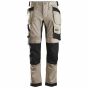 Snickers 6241 AllroundWork Stretch Werkbroek met Holsterzakken | Khaki/Zwart | vooraanzicht