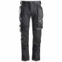 Snickers 6241 AllroundWork Stretch Werkbroek met Holsterzakken | Grijs/Zwart | vooraanzicht