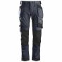 Snickers 6241 AllroundWork Stretch Werkbroek met Holsterzakken | Navy/Zwart | vooraanzicht