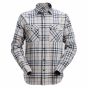 Snickers 8516 AllroundWork Licht Flanellen Shirt | Lichtgrijs | vooraanzicht