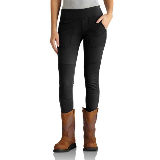 Carhartt 102482 Force™ Fitted Utility Legging | zwart | model vooraanzicht