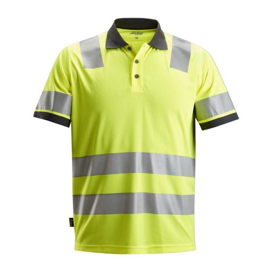 Snickers Workwear 2730 High-Vis Polo Shirt Klasse 2 | SKU 273066| Geel | Voorzijde 