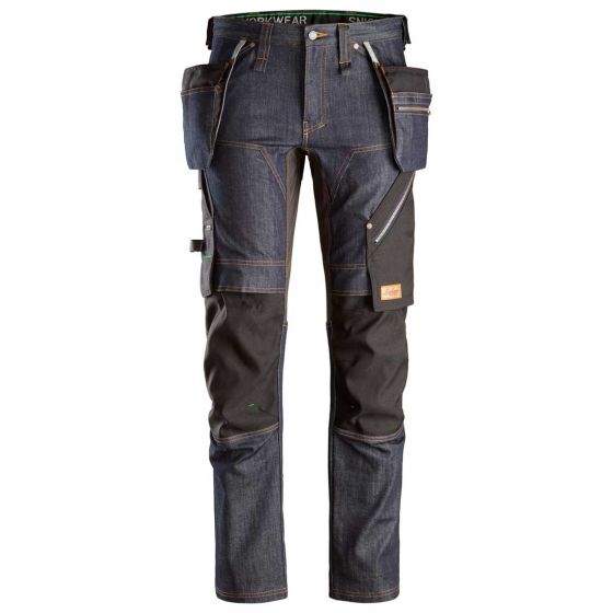 Snickers 6955 Flexiwork Denim Werkbroek | Voorzijde