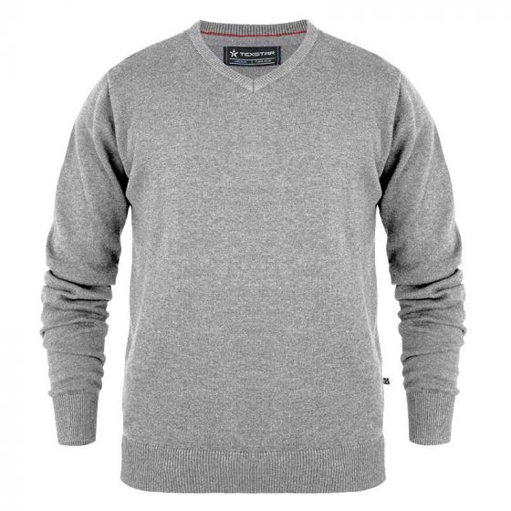 Texstar PL01 Pullover V-hals | Lichtgrijs | vooraanzicht