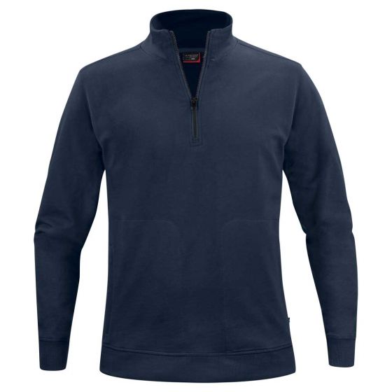 Texstar SW18 Crew Half Zip Sweater | Navy | vooraanzicht